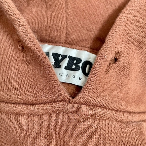 Playboy mustard brown hoodie. Mens size small women’s size large. - Picture 5 of 7